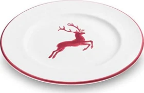 Gmundner Keramik Bordeauxroter Hirsch Dessertteller Gourmet 22cm