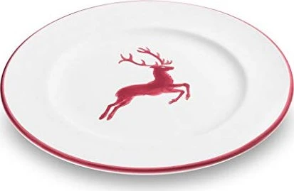 Gmundner Keramik Bordeauxroter Hirsch Dessertteller Gourmet 22cm