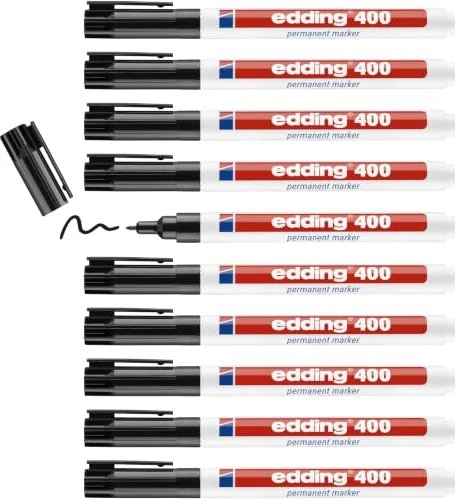 edding 400 Permanentmarker schwarz, 10er-Pack