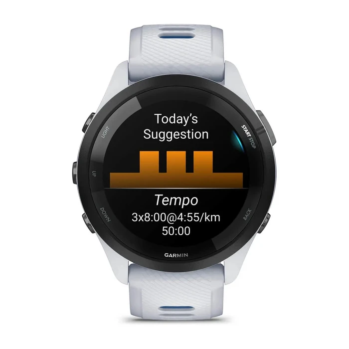 Garmin Forerunner 265 whitestone/tidal blue