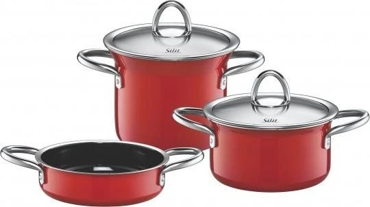 WMF Silit miniMax Kochtopf-Set energy red, 3-tlg.