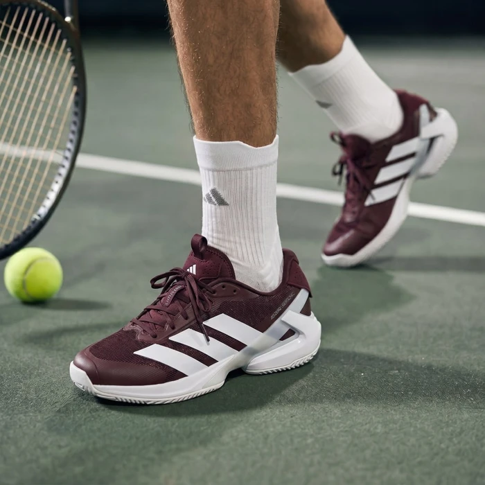 adidas Adizero Ubersonic 5 Clay maroon/silver metallic/core black (Herren)