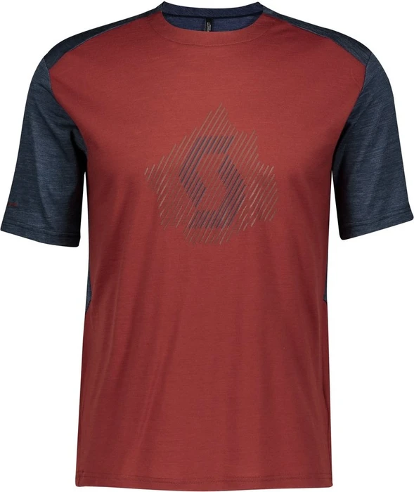 Scott Defined Merino Trikot kurzarm midnight blue/rust red (Herren)
