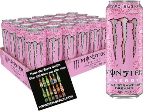 Monster Energy Ultra Strawberry Dreams Zero Zucker 24x 500ml