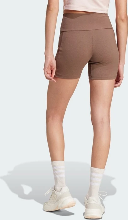 adidas Lounge Ribbed High-Waist Hose kurz earth strata (Damen)