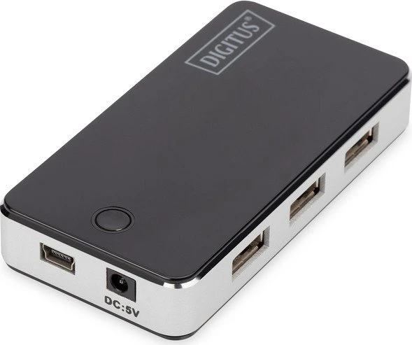 Digitus USB-Hub, 7x USB-A 2.0, USB 2.0 Mini-B [Buchse]