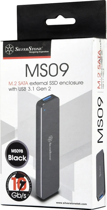 SilverStone MS09B, M.2 SSD, USB-A 3.1