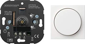 Gira Abdeckung mit Knopf für Dimmer und elektronisches Potentiometer, reinweiß glänzend