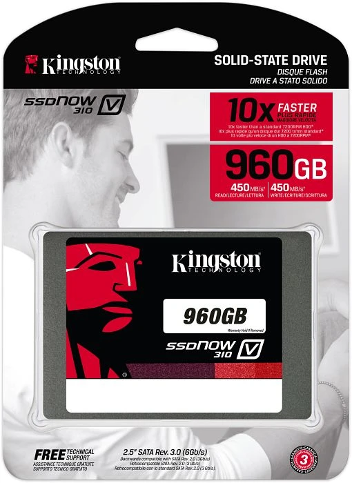 Kingston SSDNow V310 960GB, 2.5" / SATA 6Gb/s