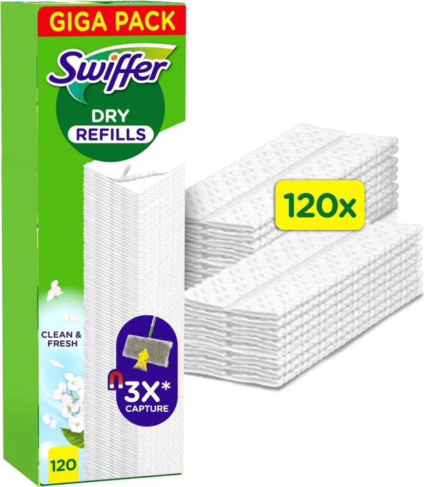 Swiffer Dry Bodentücher Clean & Fresh Nachfüllpack, 123 Stück