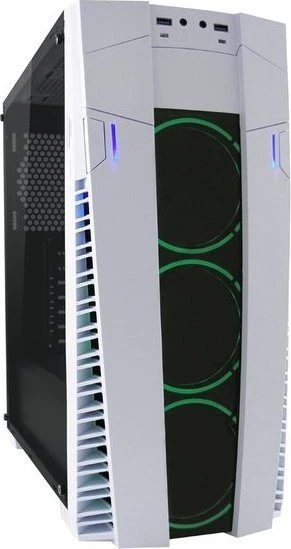 LC-Power Gaming 992W Solar Flare weiß, Acrylfenster