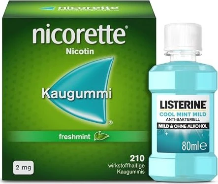 Johnson & Johnson Nicorette Freshmint 4mg Kaugummis, 210 Stück