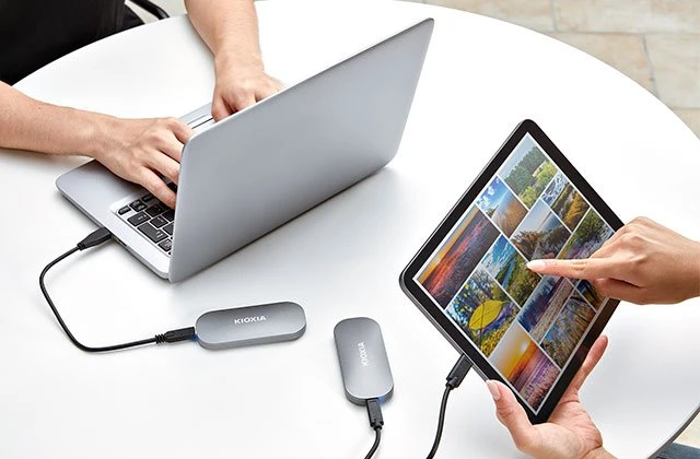 KIOXIA EXCERIA PLUS Portable SSD, 1TB, USB-C 3.1