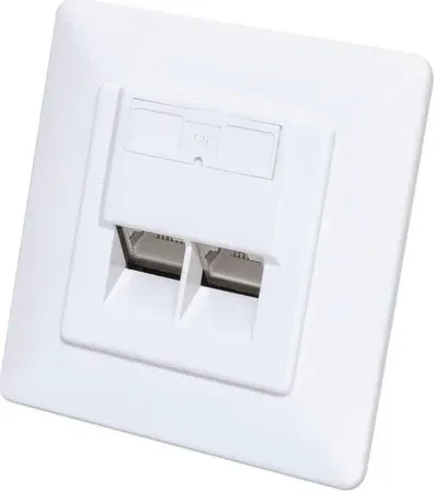 Intellinet 2-Port Cat6 10G RJ45-Netzwerkdose, geschirmt