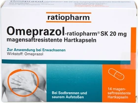 Omeprazol-ratiopharm SK 20mg magensaftresistente Hartkapseln, 14 Stück