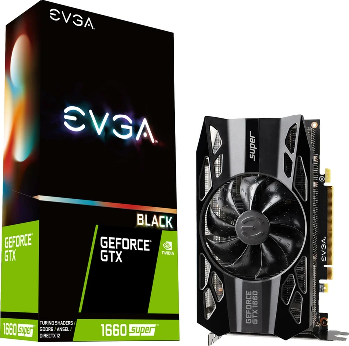 EVGA GeForce GTX 1660 SUPER Black Gaming, 6GB GDDR6, DVI, HDMI, DP