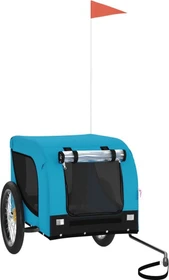 vidaXL Hunde 136x69cm Fahrradanhänger blau