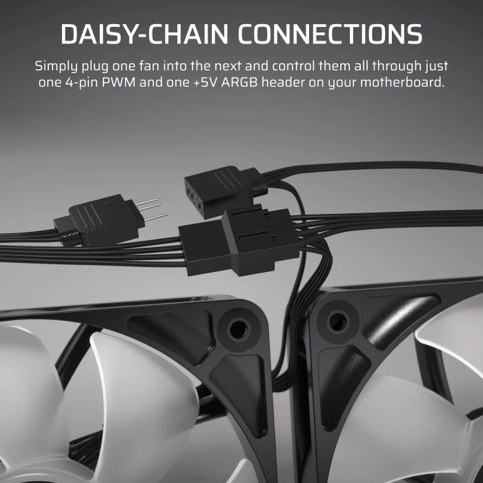Corsair RS Series RS120 Reverse ARGB, weiß, 120mm, 3er-Pack