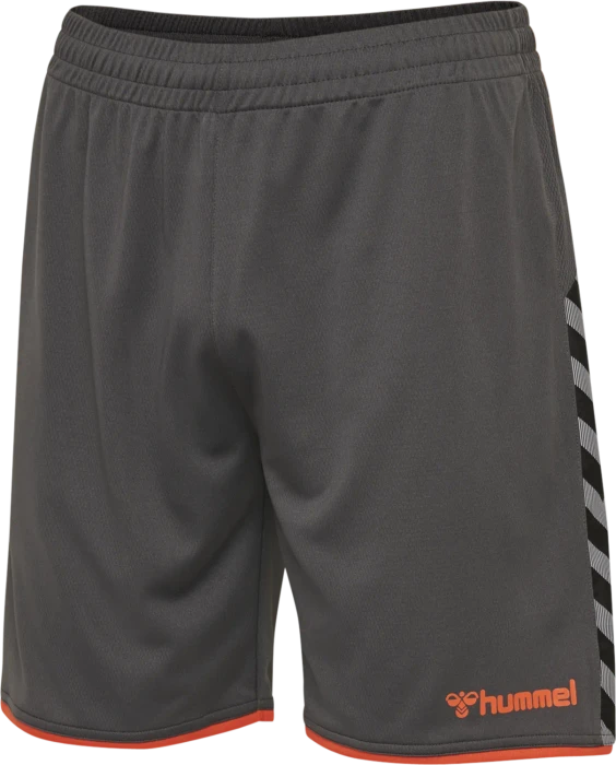 hummel Authentic Poly Short Hose kurz grau/orange (Herren)