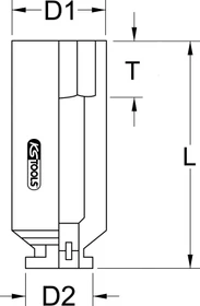 KS Tools Außenzwölfkant Steckschlüssel 1/2", 9x78mm