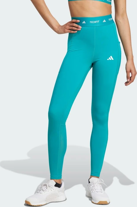 adidas TECHFIT Stash Pocket Full-Length Hose lang pure teal (Damen)