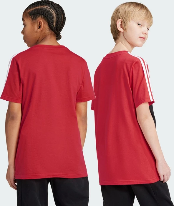 adidas Tiberio 3-Streifen Colorblock Cotton T-Shirt kurzarm bright red/black/white (Junior)