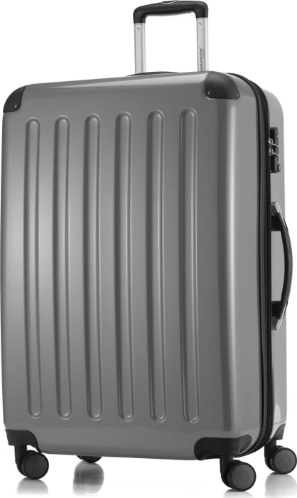 Hauptstadtkoffer Alex TSA Spinner erweiterbar 75cm silber glänzend