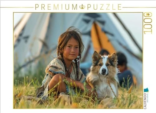 Calvendo Spielgefährten - Indianisches Kind und Hund