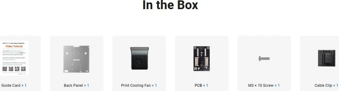 Snapmaker J1 -> J1s Print Cooling Fan Upgrade Kit