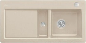 Villeroy & Boch Subway 60 Einbau Becken rechts mit Ablauffernbedienung almond