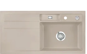 systemceram Bela 100 Einbau Becken rechts mit Ablauffernbedienung fango