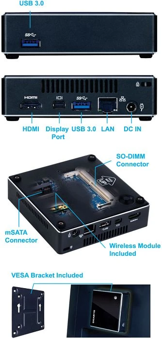 GIGABYTE Brix GB-XM1-3537