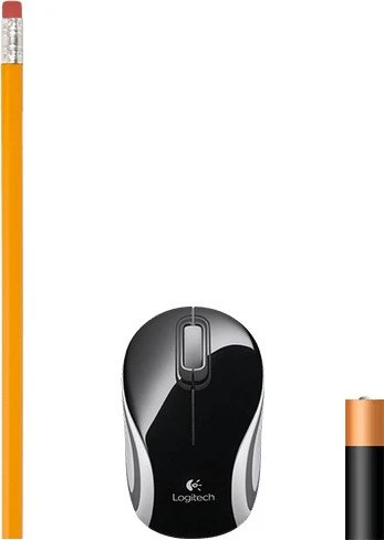 Logitech M187 Wireless Mini Mouse Black Glamour, USB