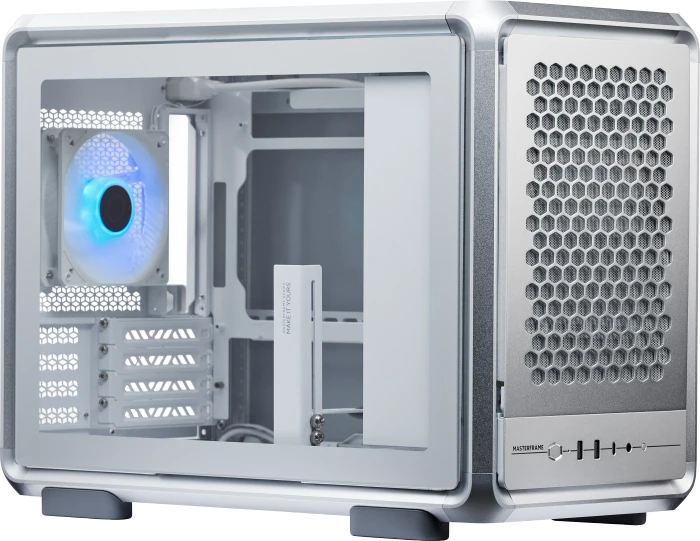 Cooler Master MasterFrame 400 Mesh, silber, Glasfenster