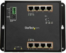 StarTech IES101 Wallmount Gigabit Managed Switch, 8x RJ-45, 2x SFP, 200W PoE+ (IES101GP2SFW)