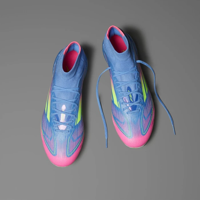 adidas F50 Elite Mid MG blue fusion/lucid lemon/lucid pink (Damen)