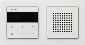 Gira Unterputz-Radio IP mit einem Lautsprecher, reinweiß glänzend