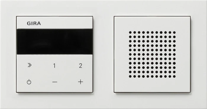 Gira Unterputz-Radio IP mit einem Lautsprecher, reinweiß glänzend