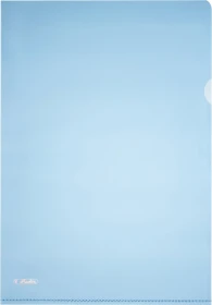 Herlitz Sichthülle für Akten mit Pyramidenprägung, A4, blau/transparent, 10er-Pack