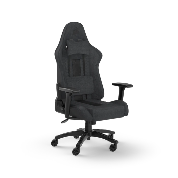 Corsair TC100 Relaxed Soft Fabric Gamingstuhl, schwarz/grau