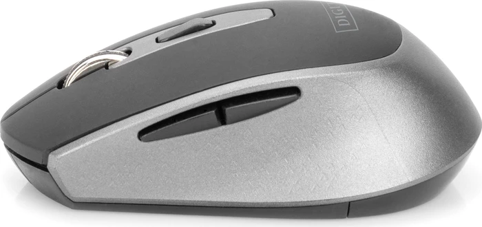Digitus Wireless Optical Mouse, 6 Tasten, schwarz/grau, USB