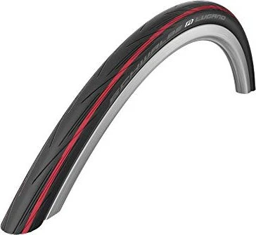 Schwalbe Lugano 700x25C K-Guard Reifen faltbar red stripes