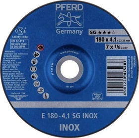 Pferd E 180-4.1 SG INOX Schleifscheibe, 180x4.1x22.23mm, 10 Stück