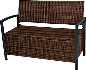 Garden Pleasure Ferrara Gartenbank/Gartenbox 2-Sitzer braun