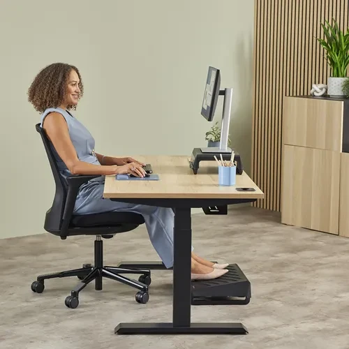 Fellowes Breyta Mausepad mit Handgelenkauflage, 240x200mm, blau