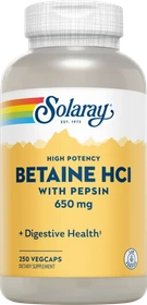 Solaray Betain HCL + Pepsin 650mg Kapseln, 250 Stück