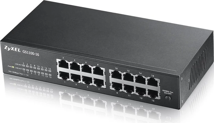 Zyxel GS1100 Desktop Gigabit Switch, 16x RJ-45