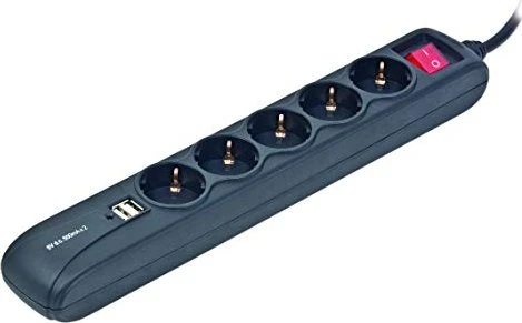 Gembird EnerGenie SPG5-U2-5, 5-fach, 1.5m