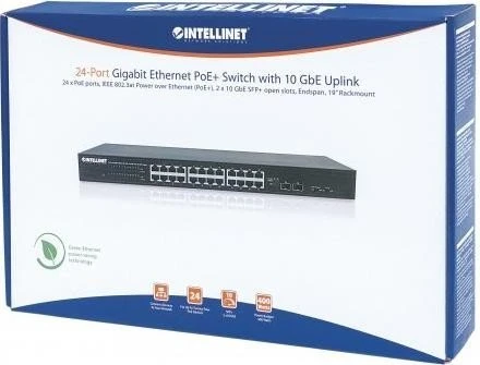 Intellinet Rackmount Gigabit Smart Switch, 24x RJ-45, 2x SFP+, 400W PoE+