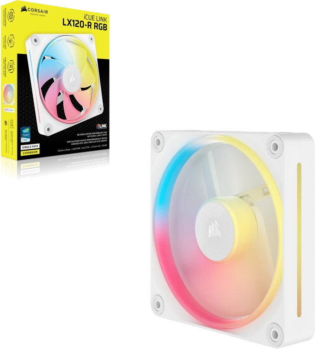 Corsair iCUE LINK LX120-R RGB Expansion Kit, weiß, 120mm